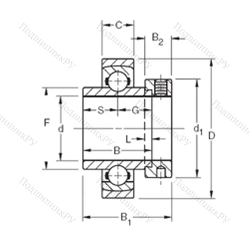 Подшипник шариковый радиальный SM 1100KS