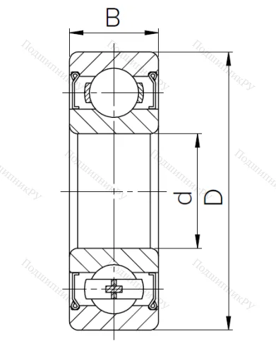 Шариковый однорядный подшипник 80103 (6003 ZZ) в Нижнем Тагиле
