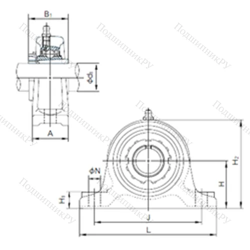 Подшипниковый узел шариковый радиальный