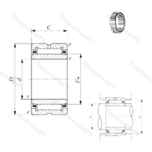 Подшипник игольчатый радиальный TAFI 8511536
