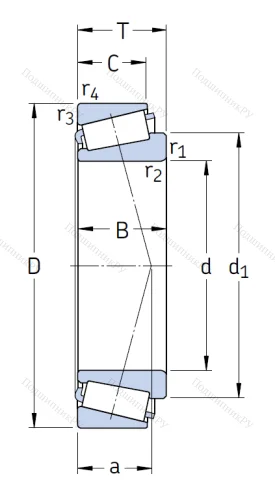 Конический роликовый подшипник 30205 J 2/Q
