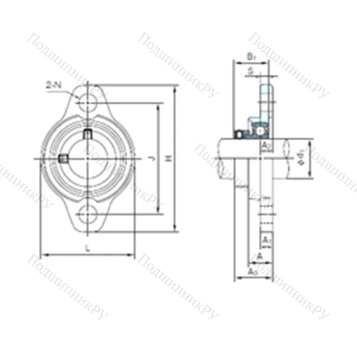 Подшипниковый узел шариковый радиальный