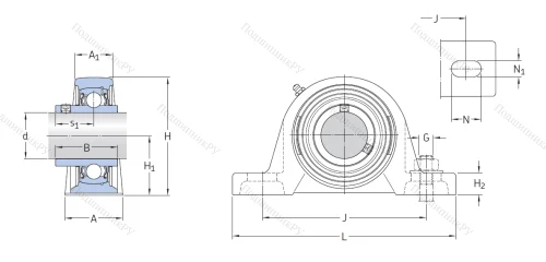 Подшипниковый узел SY 60 TF в Нижнем Тагиле