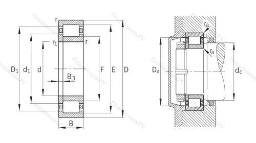 Роликовый цилиндрический подшипник NUP 2216 E XL TVP 2 от производителя  FAG