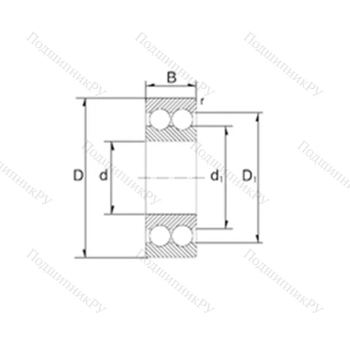 Подшипник шариковый радиально-упорный 5208