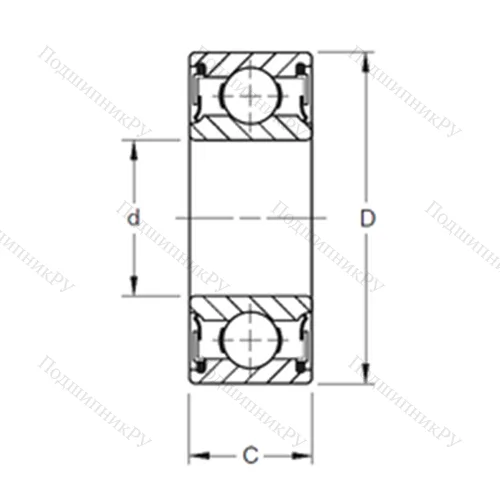 Подшипник шариковый радиальный 205PP