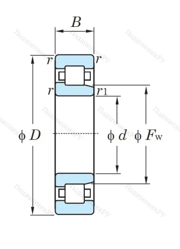 Роликовый цилиндрический подшипник NJ 314 от производителя  KOYO Роликовый цилиндрический подшипник NJ 314 от производителя  KOYO