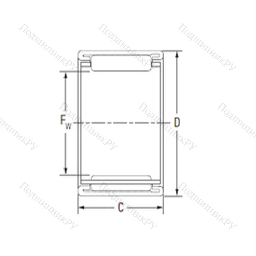 Подшипник игольчатый радиальный BTM 1819 от производителя  KOYO Подшипник игольчатый радиальный BTM 1819 от производителя  KOYO