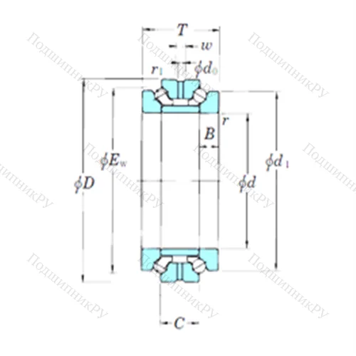 Подшипник шариковый упорно-радиальный 234409B от производителя  KOYO