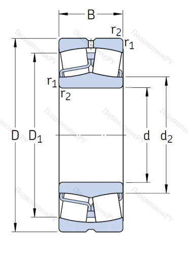 Сферический роликовый подшипник 21320 E/C 3 от производителя  SKF