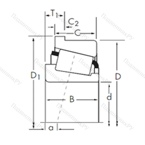 Подшипник роликовый радиально-упорный HM 237532/HM 237510-B