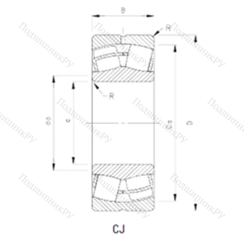 Подшипник роликовый радиальный самоцентрирующийся