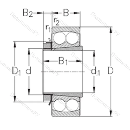 Подшипник шариковый радиальный самоцентрирующийся 2216-K+H 316