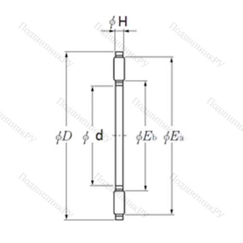 Подшипник игольчатый упорный AXK 1106 от производителя  NTN Подшипник игольчатый упорный AXK 1106 от производителя  NTN