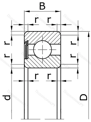Шариковый однорядный подшипник 60108 (6008 Z) в Нижнем Тагиле