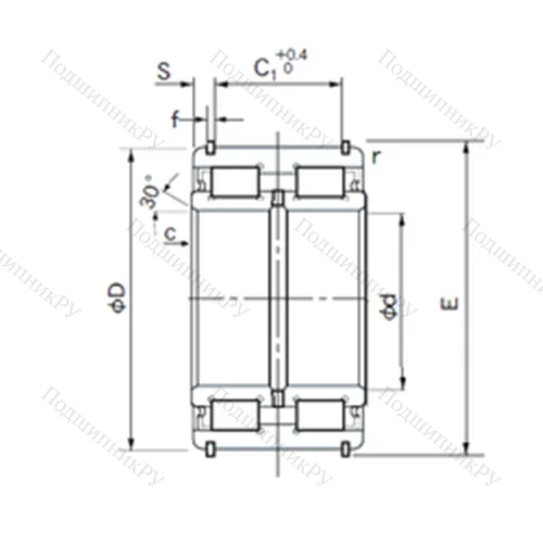 Подшипник роликовый радиальный E 5038NRNT