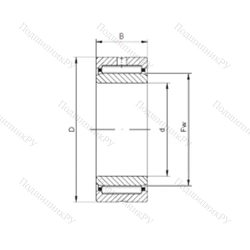Подшипник игольчатый радиальный NKI 55/25 от производителя  CX