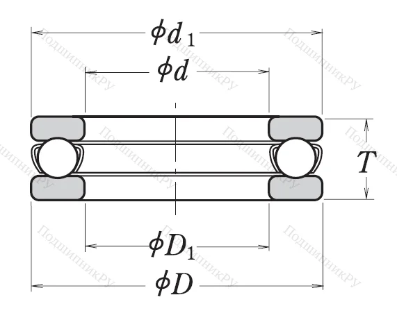 Упорный шариковый подшипник 51309