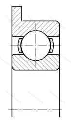 Подшипник  1840082 размер 2x5x1,5 от производителя  ГПЗ-1