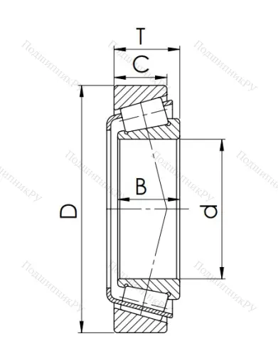 Конический роликовый подшипник 7204 (30204) в Нижнем Тагиле