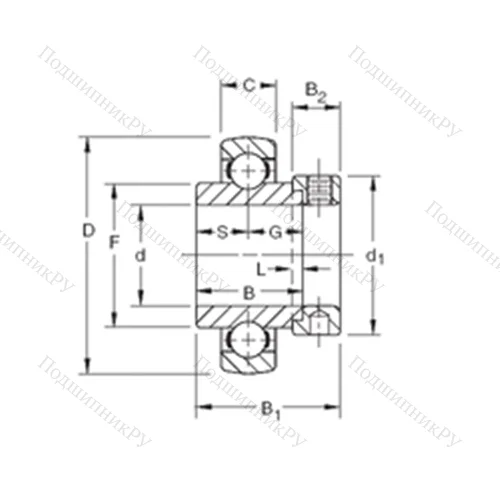 Подшипник шариковый радиальный SMN 407WB-BR