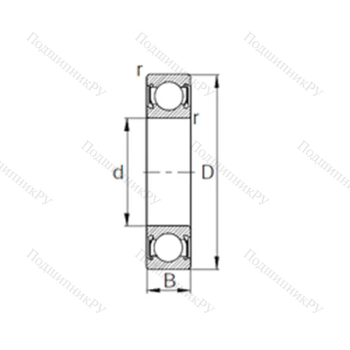 Подшипник шариковый радиальный 6830-2RS от производителя  CYSD
