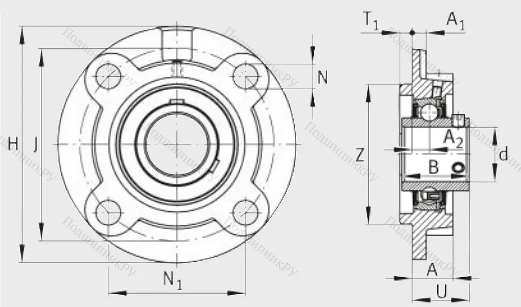 Подшипниковый узел UCFC 210 J 7 в Нижнем Тагиле