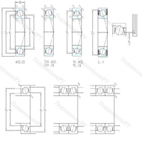 Подшипник шариковый радиально-упорный S 71909 CD/HCP 4A от производителя  SKF