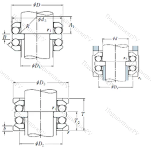 Подшипник шариковый упорный 54315U от производителя  NSK Подшипник шариковый упорный 54315U от производителя  NSK