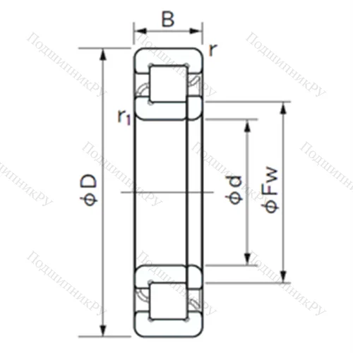 Подшипник роликовый радиальный NUP 230 E