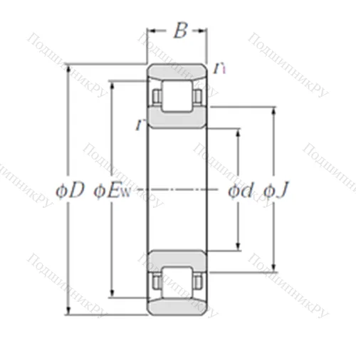 Подшипник роликовый радиальный N 2348 от производителя  NTN