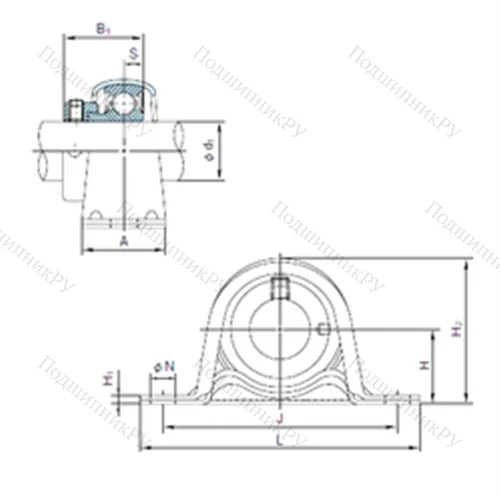 Подшипниковый узел шариковый радиальный UCFX 12