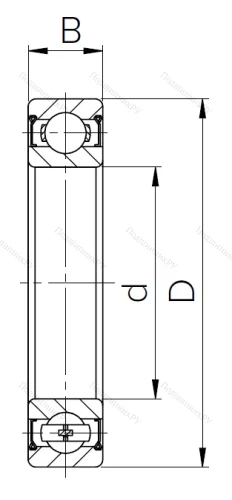 Шариковый однорядный подшипник 80108 (6008 ZZ) в Нижнем Тагиле