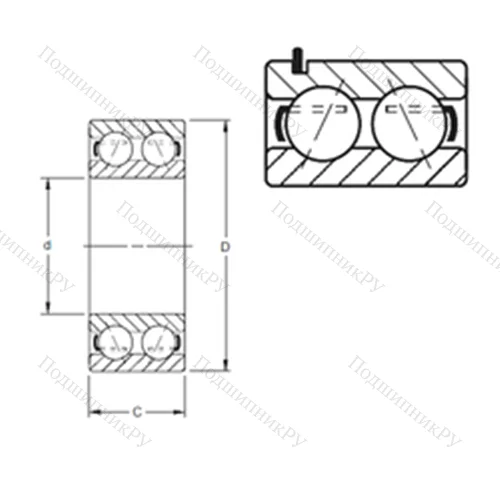 Подшипник шариковый радиально-упорный
