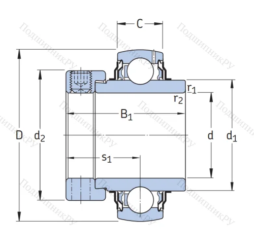 Корпусный подшипник YEL 209-2F в Нижнем Тагиле