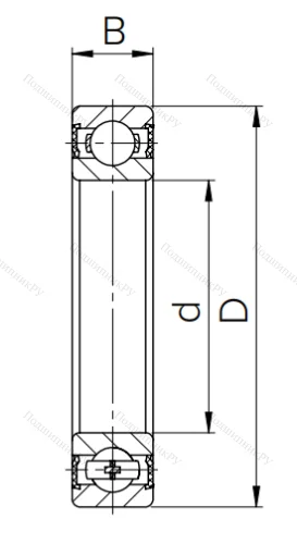 Шариковый однорядный подшипник 6-180205 АС17 ГОСТ 520 в Нижнем Тагиле