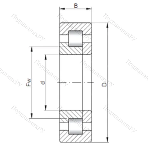 Подшипник роликовый радиальный NUP 30/670 от производителя  CX Подшипник роликовый радиальный NUP 30/670 от производителя  CX