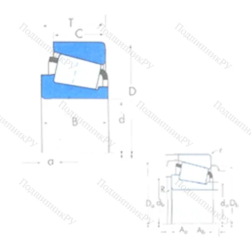 Подшипник роликовый радиально-упорный JP 16049/JP 16010 от производителя  TIMKEN