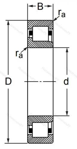 Цилиндрический роликовый подшипник 42516 Л (NJ 2216 M) в Нижнем Тагиле Цилиндрический роликовый подшипник 42516 Л (NJ 2216 M) в Нижнем Тагиле