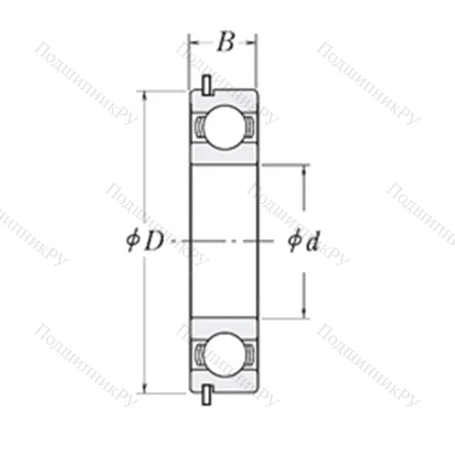 Подшипник шариковый радиальный 6834NR от производителя  CYSD