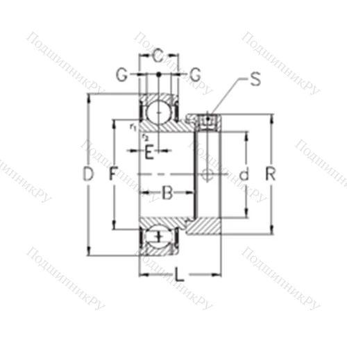 Подшипник шариковый радиальный GRAE 35-NPPB
