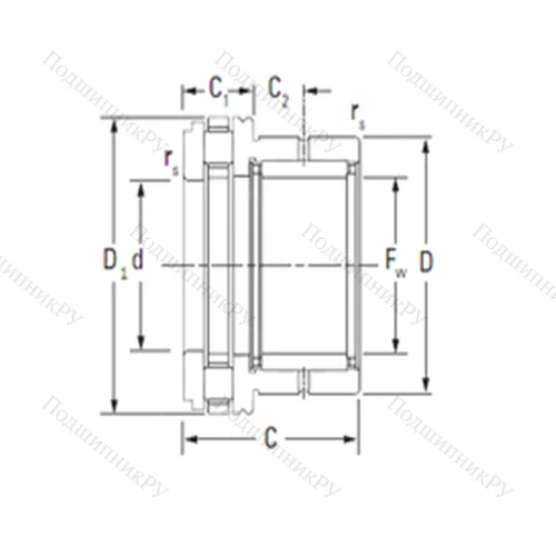 Подшипник комбинированный NAXR 17