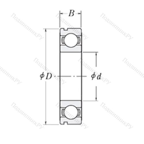 Подшипник шариковый радиальный MJ 1.1/8-N от производителя  RHP