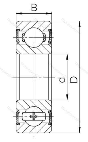 Миниатюрный шариковый подшипник 180019 T (609 2RST) в Нижнем Тагиле