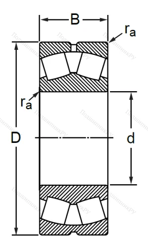 Сферический роликовый подшипник с конической посадкой на вал 113636 АМН (22336 KMBW 33) в Нижнем Тагиле