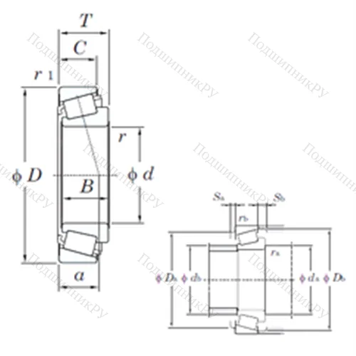 Подшипник роликовый радиально-упорный 32321JR от производителя  KOYO