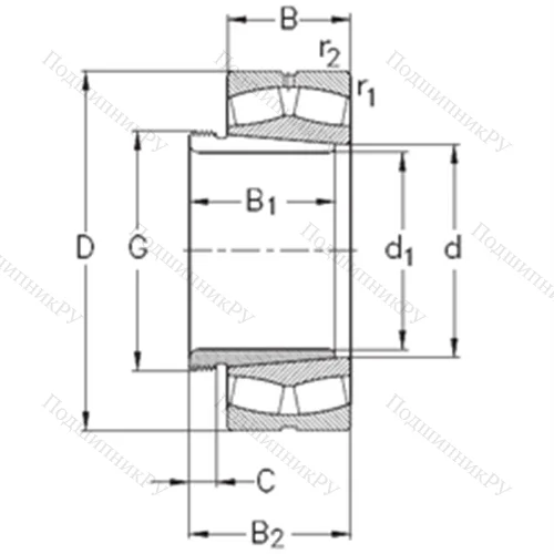 Подшипник роликовый радиальный самоцентрирующийся 22219-E-K-W 33+AHX 319