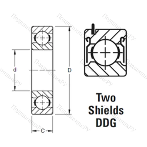 Подшипник шариковый радиальный 206KDDG