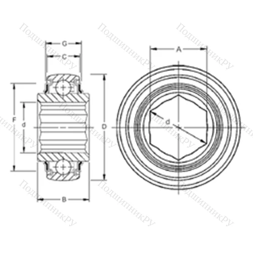 Подшипник шариковый радиальный W 208PPB 16
