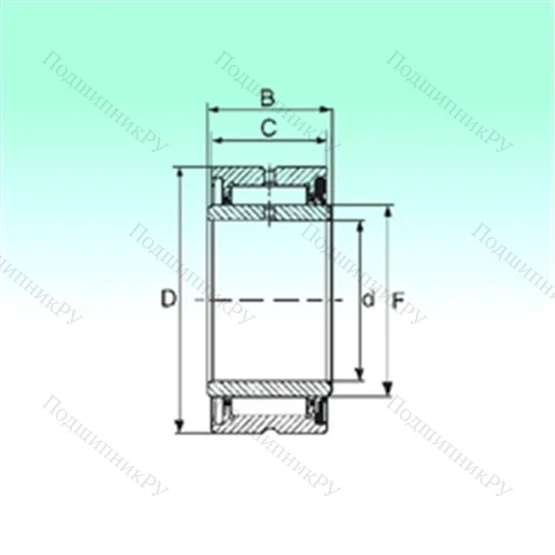 Подшипник игольчатый радиальный NA 4906 RS от производителя  NBS Подшипник игольчатый радиальный NA 4906 RS от производителя  NBS